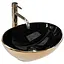 Умивальник Rea Sofia накладний чорно золотий глянець REA-U4527, Золотий - мініатюра 1