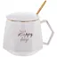 Кружка фарфоровая BonaDi Coffee Prelude Happy Day 420 мл с крышкой и ложкой BonaDi белая (984-203З) - миниатюра 1