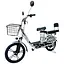 Электровелосипед E-scooter V12 двухместный 18 дюймов 600W 48V 16Ah + раскладной багажник сиденье - миниатюра 1