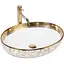 Умивальник Rea Margot white gold накладний REA-U9650, Золотий - мініатюра 1