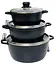 Набор кастрюль Bohmann BH-6006-MRB 6 предметов для всех типов плит Черный - миниатюра 4