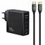 Зарядний пристрій адаптер живлення Usams T52 US-UM Fast Charger Kit GaN US-CC168 140W - мініатюра 1