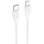 Кабель Type-C - Lightning, 3 м, білий, Borofone BX19, 20 Вт, 3A - мініатюра 1