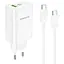 МЗП Borofone BN10 Sunlight PD65W (1USB-A/1C) + кабель Type-C to Type-C White - мініатюра 1