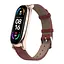 Шкіряний ремінець MiJobs для фітнес-браслета Xiaomi Mi Band 7 Type C червоний, тримач - золотистий - мініатюра 2