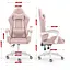 Компьютерное кресло Hell's HC-1000 Pink (тканина) - миниатюра 5