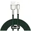 Кабель металлические разъемы Baseus Cafule Metal Lightning 2 метра зеленый - миниатюра 1