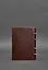Шкіряний блокнот на кільцях (софт-бук) 9.0 з твердою бордовою обкладинкою - мініатюра 5