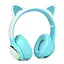 Наушники AKZ65, Bluetooth с ушками, до 10 метров, FM-радио, TF-слот, 32 Ом, 20 Гц – 20 кГц, голубые - миниатюра 2