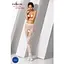 Эротические колготки-бодистокинг Passion S007 white красивые ажурные колготки с вырезом S/M/L - миниатюра 2