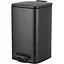 Мусорное ведро Zerix Kubix-TC0108 Black с плавным закрытием квадратное 8 л черный (ZX5892)  - миниатюра 1