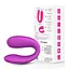 Гибкий силиконовый вибратор парный U-формы для G-точки клитора 68 мм фиолетовый - миниатюра 1