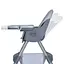 Стульчик для кормления Bambi M 5722 с корзиной для игрушек и чехлом из мягкой экокожи, серый - миниатюра 3