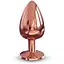 Металева анальна пробка Dorcel - Diamond Plug Rose Gold із прикрасою у вигляді кристалу L - мініатюра 2
