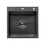 Кухонна мийка Kroner KRP Derby - 5050HM PVD (2,5/0,5 мм) CV027240, Чорний - мініатюра 1