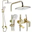 Душевая система Rea Storm gold с изливом REA-P9531, Золотой - миниатюра 4