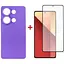 Чохол до мобільного телефона Dengos Kit for Xiaomi Redmi Note 13 Pro 4G case + glass (Purple) (DG-KM-64) - мініатюра 1