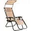 Шезлонг лежак Outtec Zero Graviti Sun раскладной с крышей беж - миниатюра 3