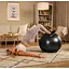 Фитбол массажный Hop-Sport 65см черный + насос - миниатюра 4