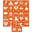 Набір трафаретів для біо-тату Fresh Tattoo Love Story love-story_5x5_27_1, 27 трафаретів - мініатюра 1
