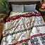 Плед покривало Bridge двосторонній Євро Орнамент зимовий 200х220 Бавовна Білий - мініатюра 3