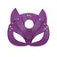 Маска кошки из экокожи для ролевых игр One Size фиолетовая - миниатюра 1