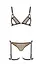 Эротический комплект нижнего белья Passion GABI Set S/M beige трусики с гартерами - миниатюра 3