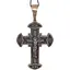 Серебряный крест Харьковская ювелирная фабрика Распятие Христа с позолотой. 3433-ЗЧ - миниатюра 1