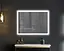 Зеркало Mixxus FLAT MR04-100x80 с LED Touch, Anti-fog, димером, регулировкой яркости, часами (MI6927) - миниатюра 4