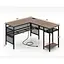 Компьютерный стол Costway Hutch L-образный с зарядным - миниатюра 7