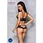 Комплект із еко-шкіри з мереживом Passion Loona Set black L/XL - мініатюра 4