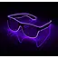 Очки светодиодные Leds прозрачные El Neon ray purple неоновые - миниатюра 1