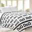Покрывало Бренд-велюр стильный текстиль для спальни Плед из микрофибры Дольче Габбана белый Универсальный размер 200х230 см - миниатюра 1