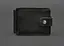 Кожаное портмоне 13.1 зажим с хлястиком черный краст - миниатюра 1