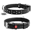Ошейник для собак кожаный Waudog Glamour с QR-паспортом с клеевыми стразами Ш 20 мм Д 30-39 см черный - миниатюра 1