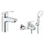 Набор смесителей для ванной Grohe Eurosmart UA123302S0, Хром - миниатюра 1
