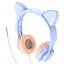 Накладні навушники Hoco W36 Cat ear (3.5mm/1.2m) Dream Blue - мініатюра 2