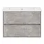 Тумба з умивальником Volle Teo 80 см бетон 15-88-81C - мініатюра 2