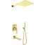 Душова система Kohlman Experience 30 brushed gold + BOX прихованого монтажу KPL-QW211EGDBQ30, Золотий - мініатюра 1