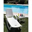 Шезлонг пластиковий Bica Zanzibar, білий - мініатюра 8