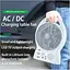 Вентилятор на сонячній батареї N288 8" + 2 LED лампи, радіо (2 швидкості) 6Вт Bluetooth USB 3.2V 5500 мАг - мініатюра 3