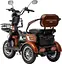 Електроскутер Триколісний Corso Logan (1200W 72V/23Ah) Коричневий - мініатюра 2