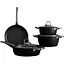 Набір каструль Casa Royal Diamond Pro Pearl P-UKR2010 з покриттям Greblon Diamond Чорний - мініатюра 1
