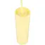 Охлаждающий матовый стакан 473 мл BPA-Free с трубочкой 21х6.5см yellow - миниатюра 1
