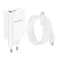 МЗП Borofone BN10 Sunlight PD65W (1USB-A/1C) + кабель Type-C to Type-C White - мініатюра 5