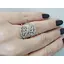 Серебряное кольцо Объятие с фианитами. 1136/1Р-CZ 17,5 - миниатюра 6