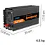 Інвертор перетворювач напруги Edecoa Spannungswandler 12-230v 2500/5000w чистий синус (пульт дистанційного керування) - мініатюра 5
