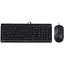 Комплект (клавиатура, мышка) A4Tech F1512 Black USB - миниатюра 1
