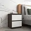 Прикроватная тумба Vays R-5 Венге Темный-Белый фасад, 2 ящика без ручек, ЛДСП 40×40×53 см - тумба в спальню - миниатюра 2