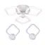 Комплект LED-освітлення G 2589: Пристельова люстра 42W + 2 Світильники 14W - мініатюра 1